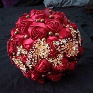 Satin Rose Butterfly Bouquet